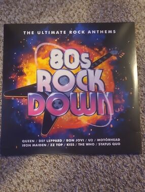 80s Rock Down Vinyl - Orange & Purple Design